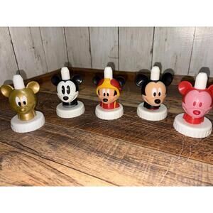 Mickey Mouse Good 2 Grow Bottle Toppers Juice Tops Lot of 5 Gold B/W Roadster